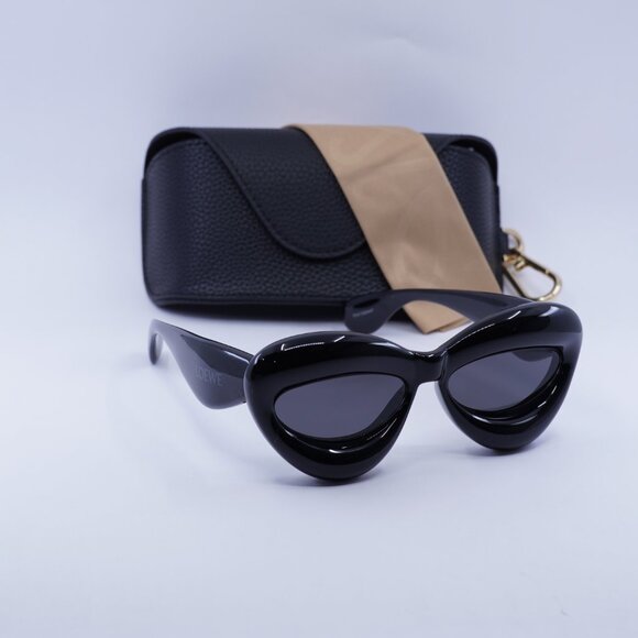 Loewe LW40097I 01A Cat Eye Sunglasses – Black\\Smoke main image 4